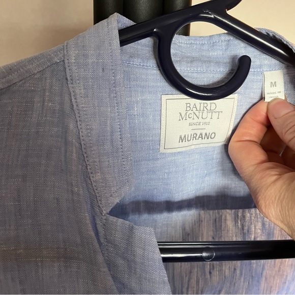 Murano Baird McNutt Men's Linen Button Down Shirt - Size M, Excellent Condition - Picture 3 of 6
